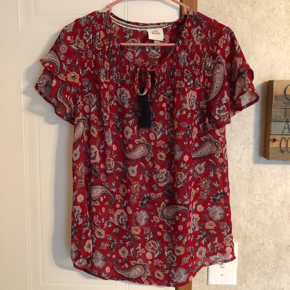 Knox Rose See-Through Floral Blouse
